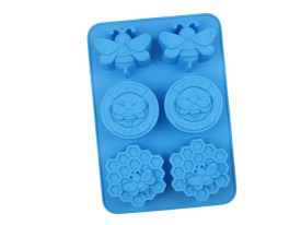 Molde silicona 6 jabones MIEL